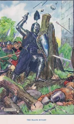 The Besieged Castle - The Black Knight, illustration from 
